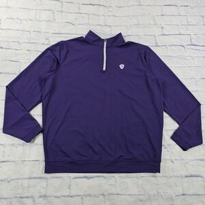 Peter Millar Perth 1/4 Zip Pullover Mens XL Purple Stretch Performance Golf Top